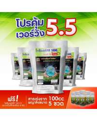 โปรโมชั่น 5 ฟรี 5 สั่งซื้อโพลิเมอร์พีดี100 สารอุ้มน้ำ ขนาดเม็ดเล็กละเอียด 5 กิโลกรัม แถมฟรี สารเร่งรากปรับค่าน้ำ 5 ขวด 0